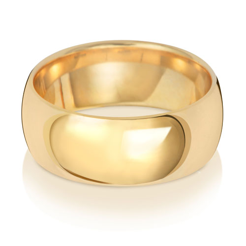 18CT GOLD 8MM TRADITIONAL COURT MEDIUM WEDDING RING
