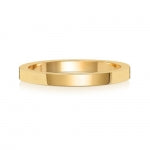 18CT GOLD 2MM FLAT FLAT HEAVY WEDDING RING