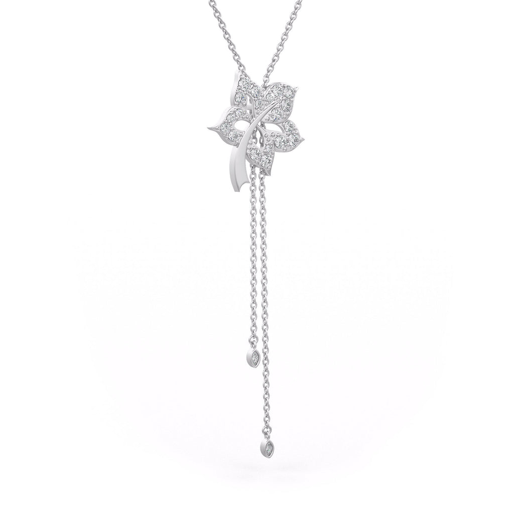 Elegant 18K white gold diamond necklace