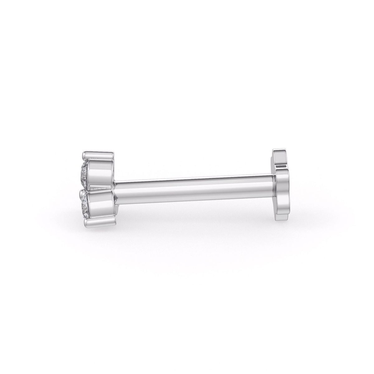 Nasenstecker „Trilogy“ mit drei Diamanten | 18 Karat Weißgold