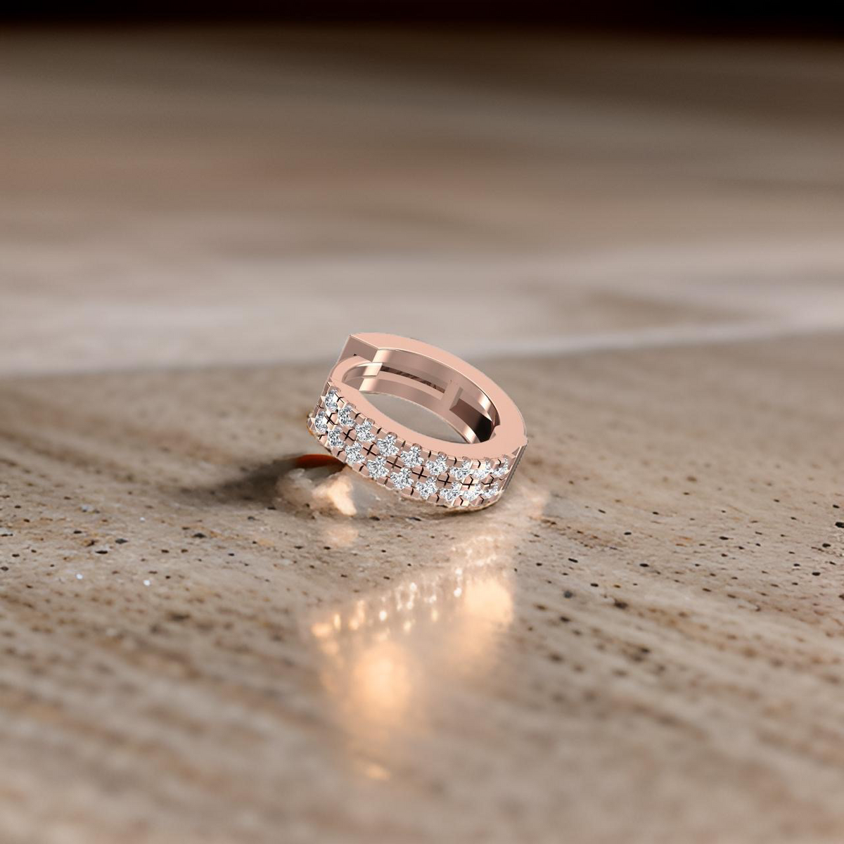 luxury 18ct gold hoop piercing