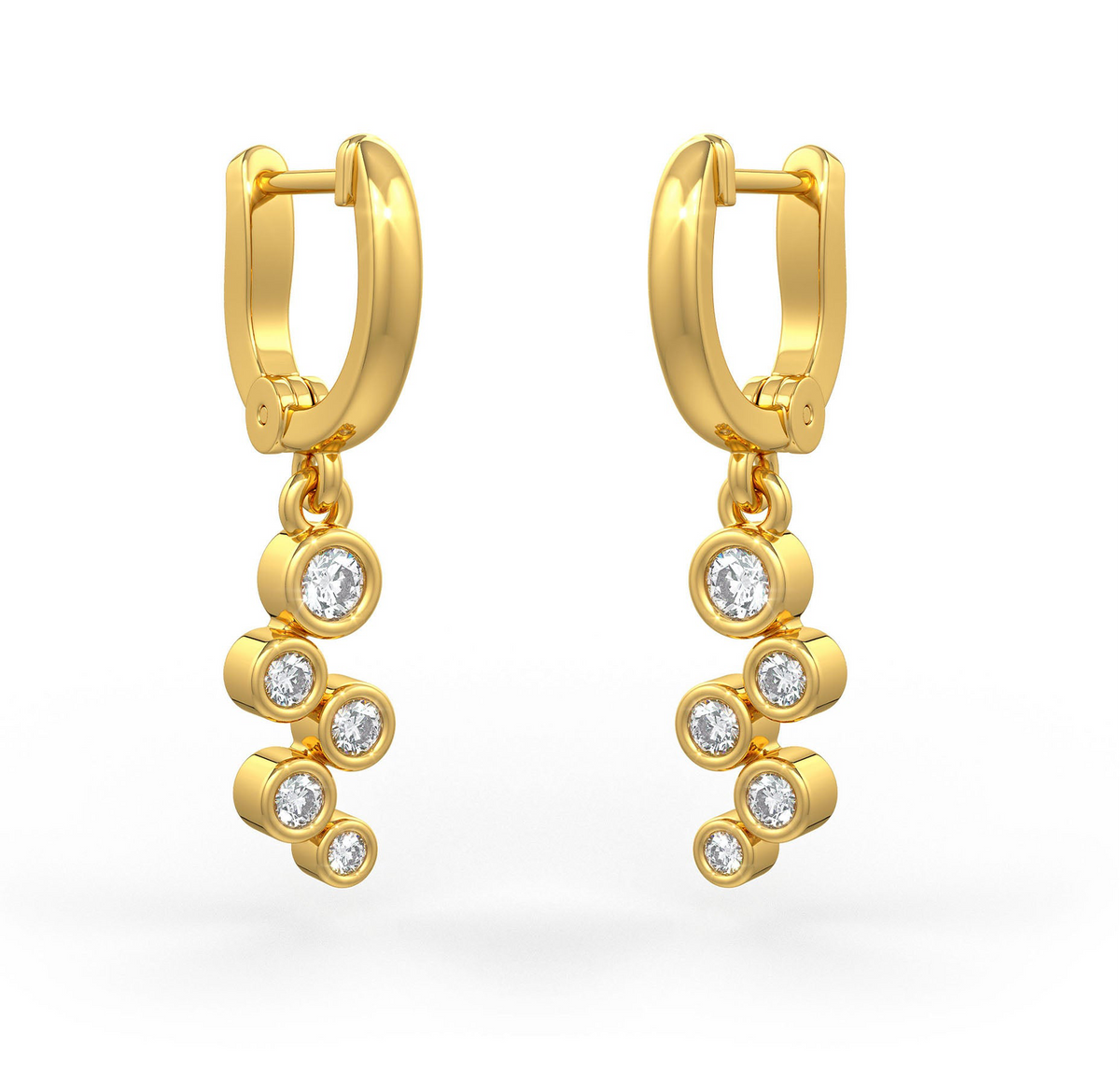 Sparkling 0.40ct Diamond Bubble Hoop Earrings