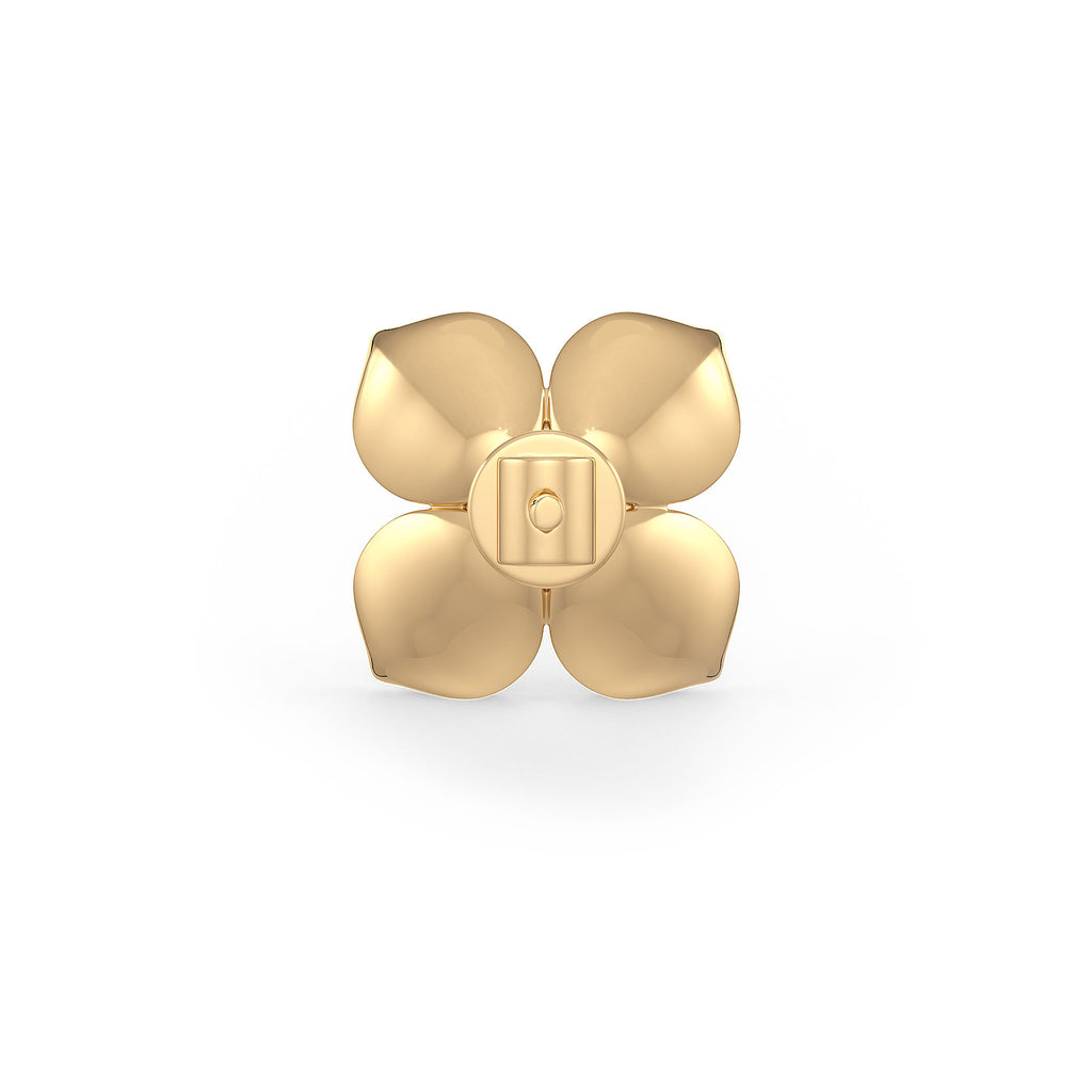 Hydrangea Diamond Earrings Yellow Gold 1.60ct
