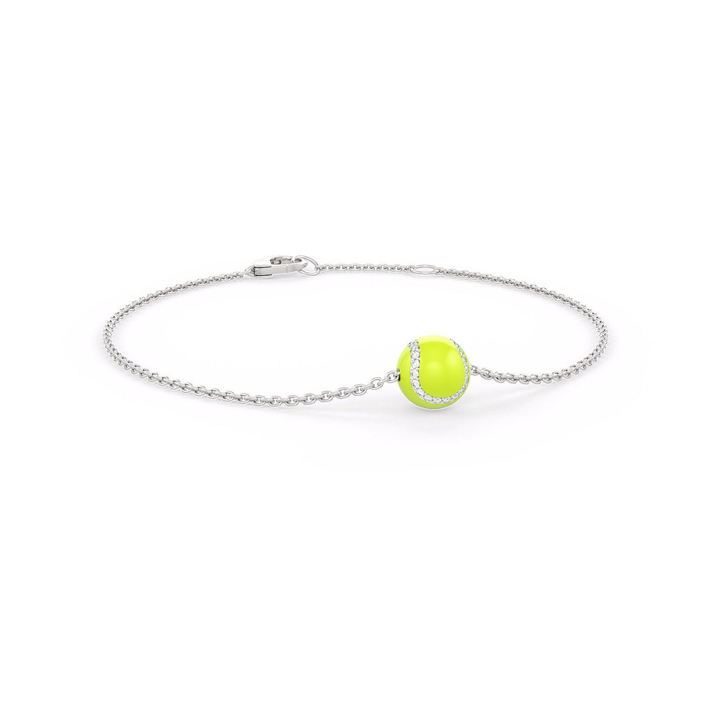 Bracelet with a yellow bead on a white background