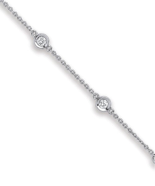 Dazzling 18ct white gold chain bracelet