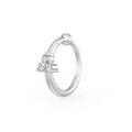Elegant trilogy diamond nose hoop