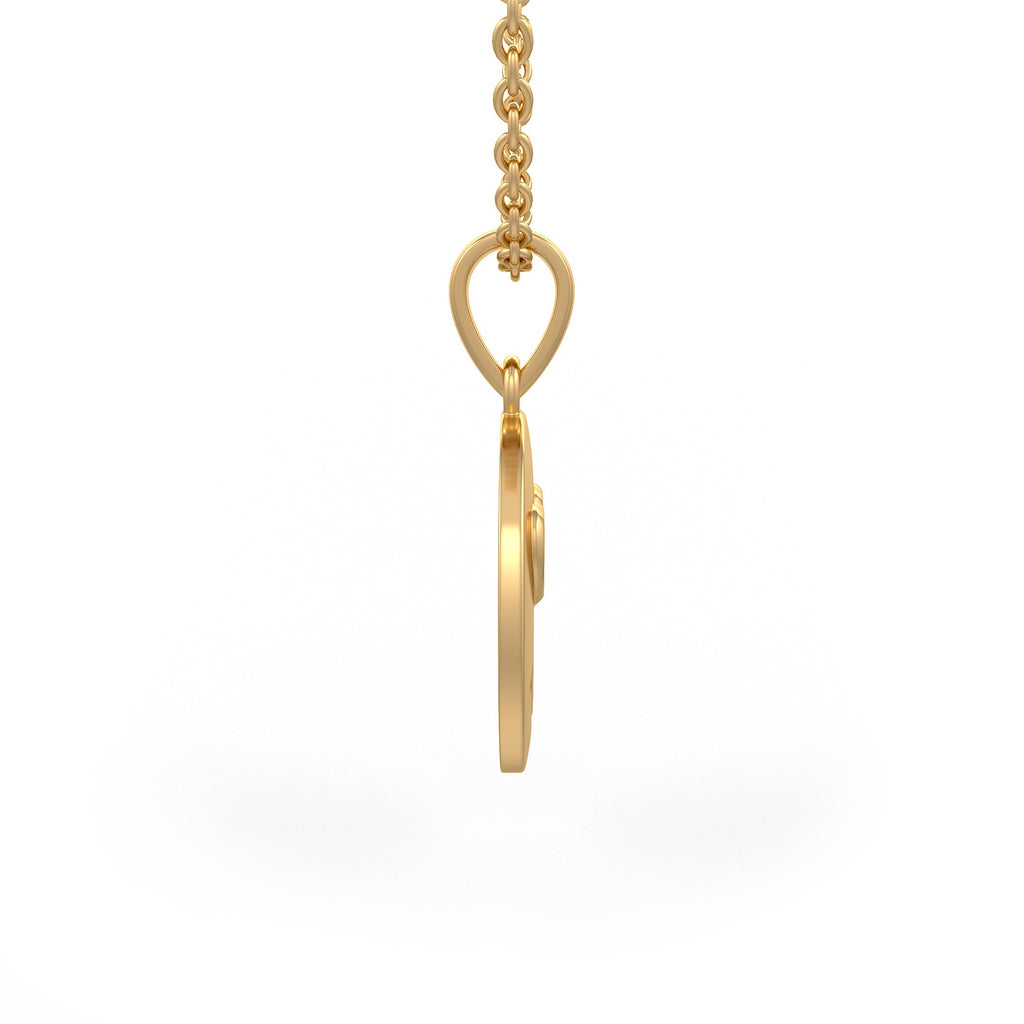 Cervin Blanc In Love emoji diamond necklace side view