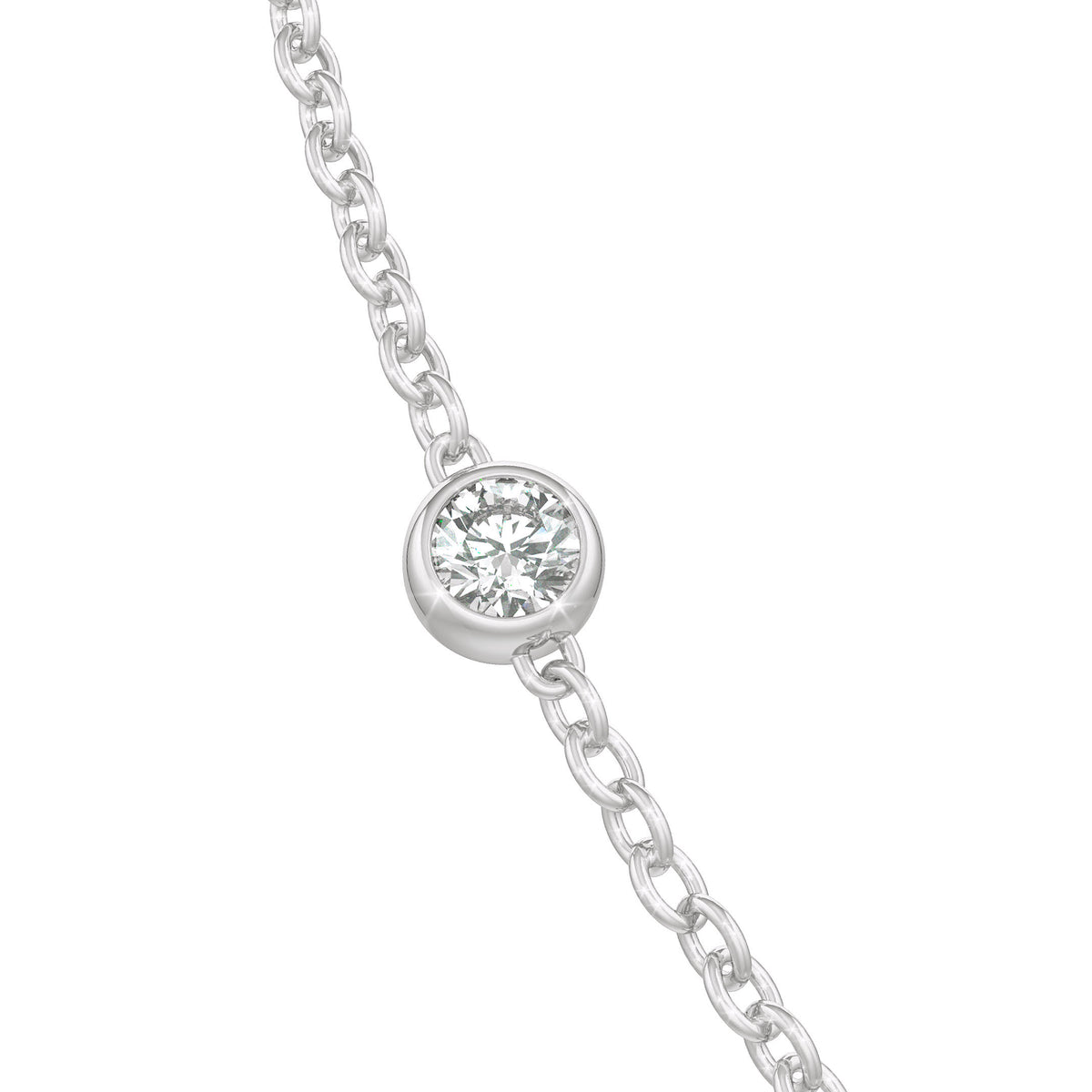 Splendeur Glacée : Collier sautoir à pendentif diamant