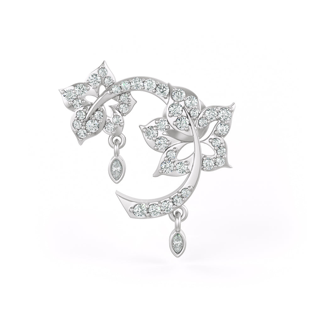 0.52ct Diamond Flower Stud Earrings