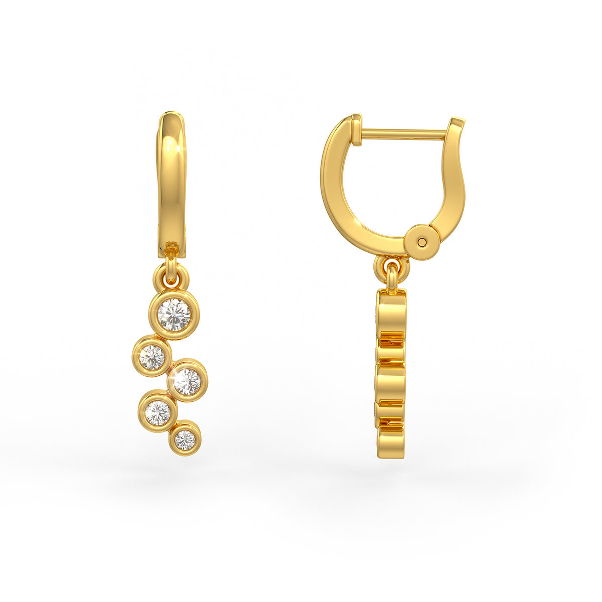 Sparkling 0.40ct Diamond Bubble Hoop Earrings