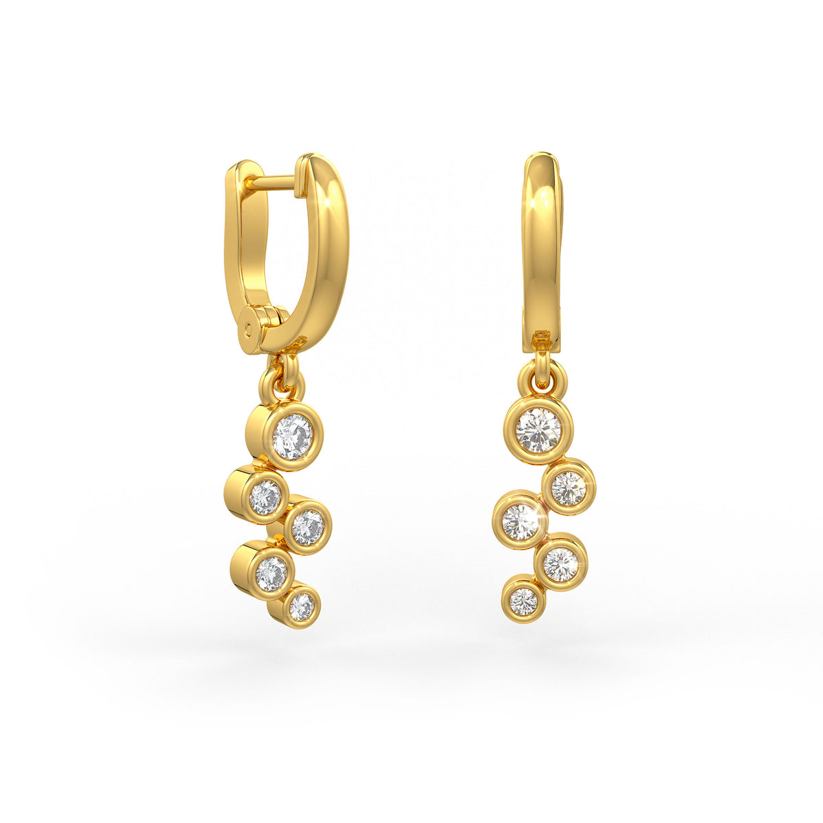 Sparkling 0.40ct Diamond Bubble Hoop Earrings