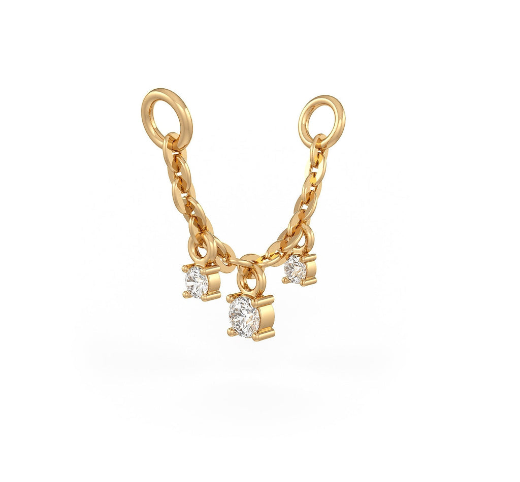 Diamond Connector Charm Chain in 18ct Yellow Gold