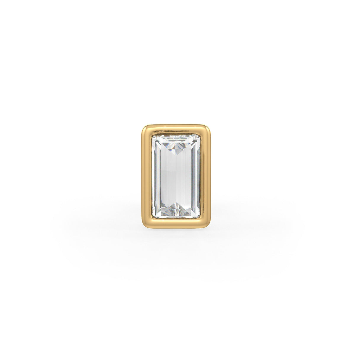 Sparkling 0.10ct baguette nose pin