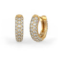 5 Row Diamond Hoop Earrings in 18ct Yellow Gold