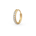 Skinny diamond nose ring 18ct yellow gold hoop stylish design