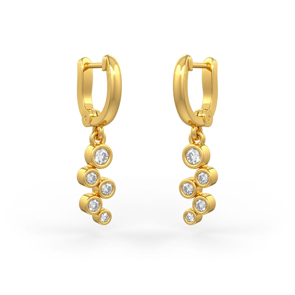 Sparkling 0.40ct Diamond Bubble Hoop Earrings