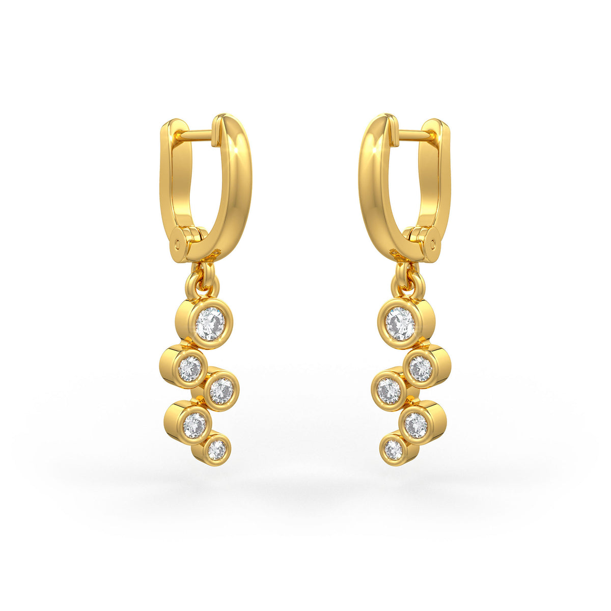 Sparkling 0.40ct Diamond Bubble Hoop Earrings