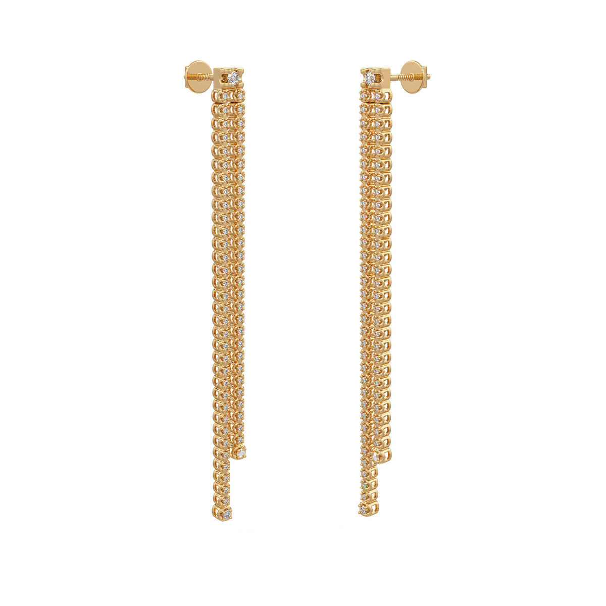 0.90ct diamond tennis earrings