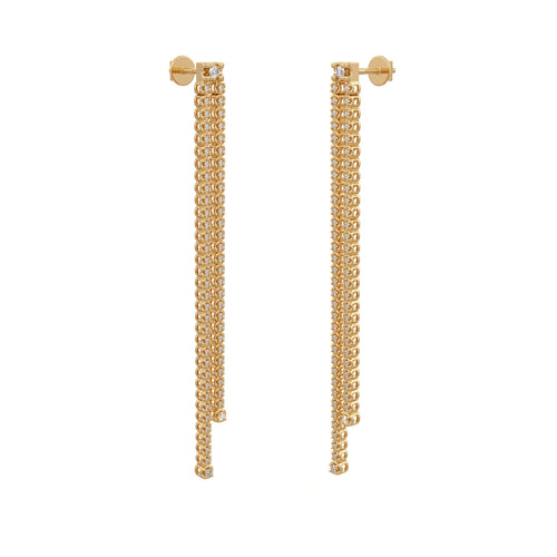 0.90ct diamond tennis earrings