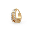 Diamond double eternity nose hoop ring