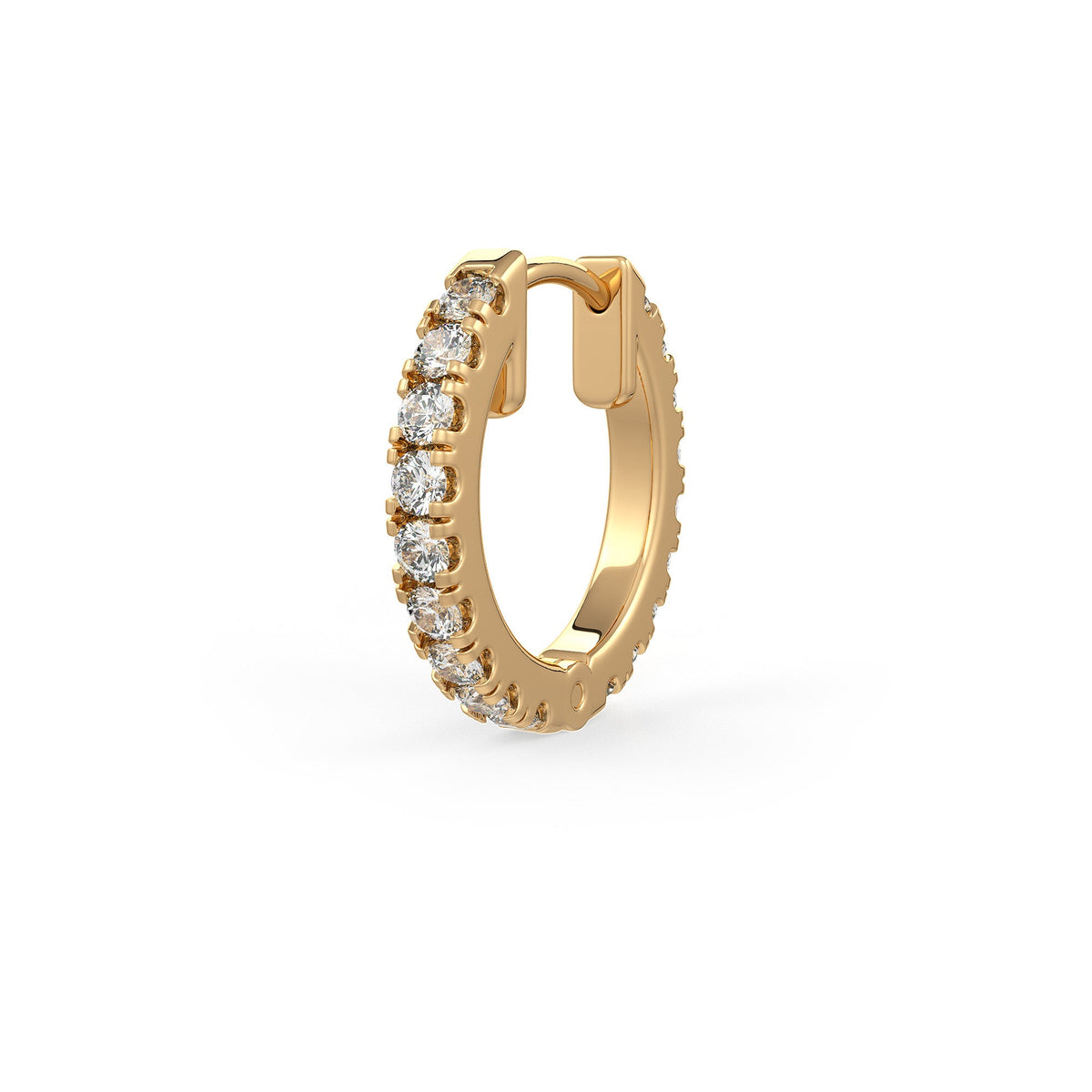 8mm diamond hoop earring in 18ct yellow gold