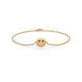 Natural Ruby Heart Emoji Bracelet in 18ct Yellow Gold