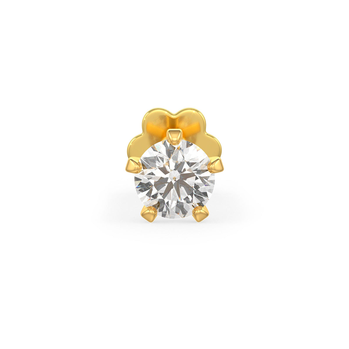 Luxury minimalist gold diamond nose pin