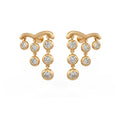 1ct Diamond Earrings in 18ct Yellow Gold Raindrops Drop Studs One Carat