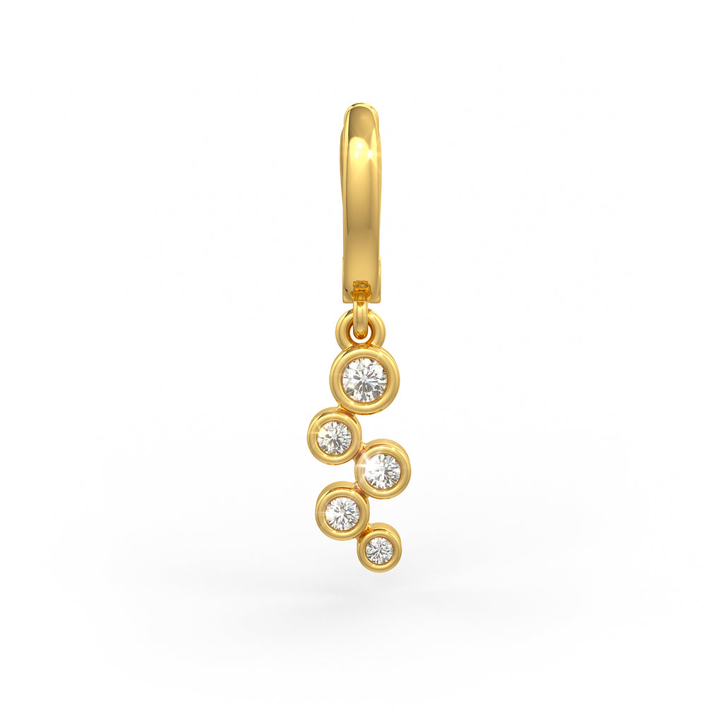 Sparkling 0.40ct Diamond Bubble Hoop Earrings