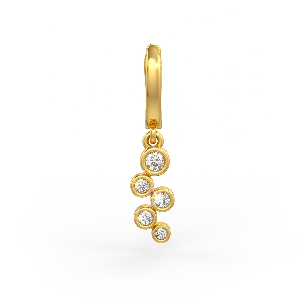 Sparkling 0.40ct Diamond Bubble Hoop Earrings