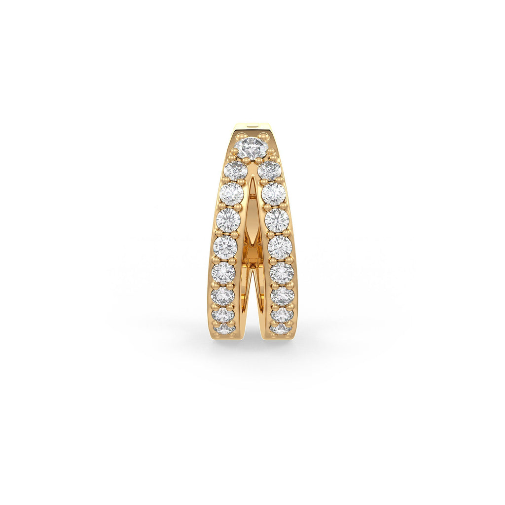 Sparkling diamond double eternity nose hoop ring
