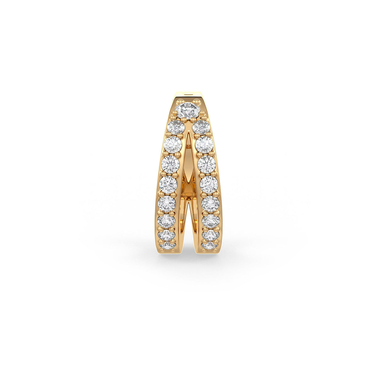 Sparkling diamond double eternity nose hoop ring