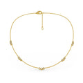18ct yellow gold diamond necklace trilogy