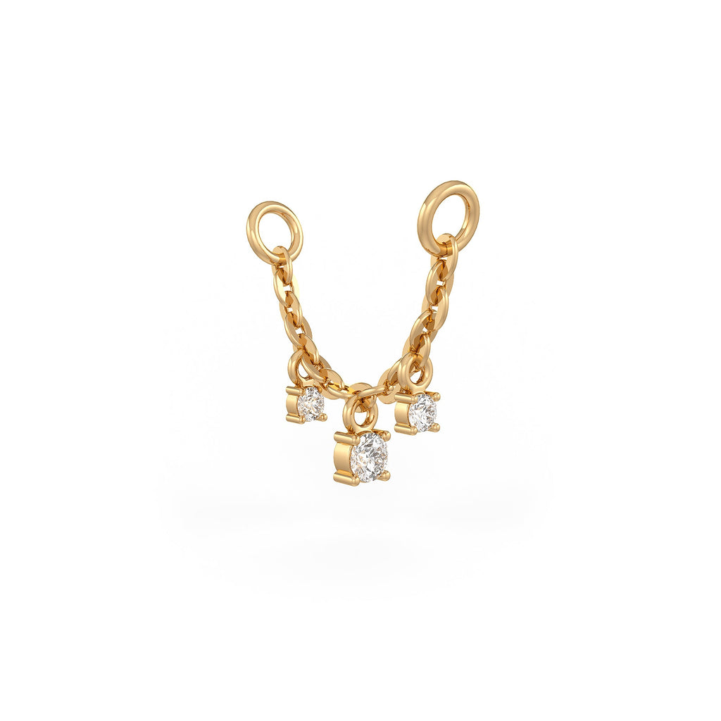 Diamond Connector Charm Chain in 18ct Yellow Gold