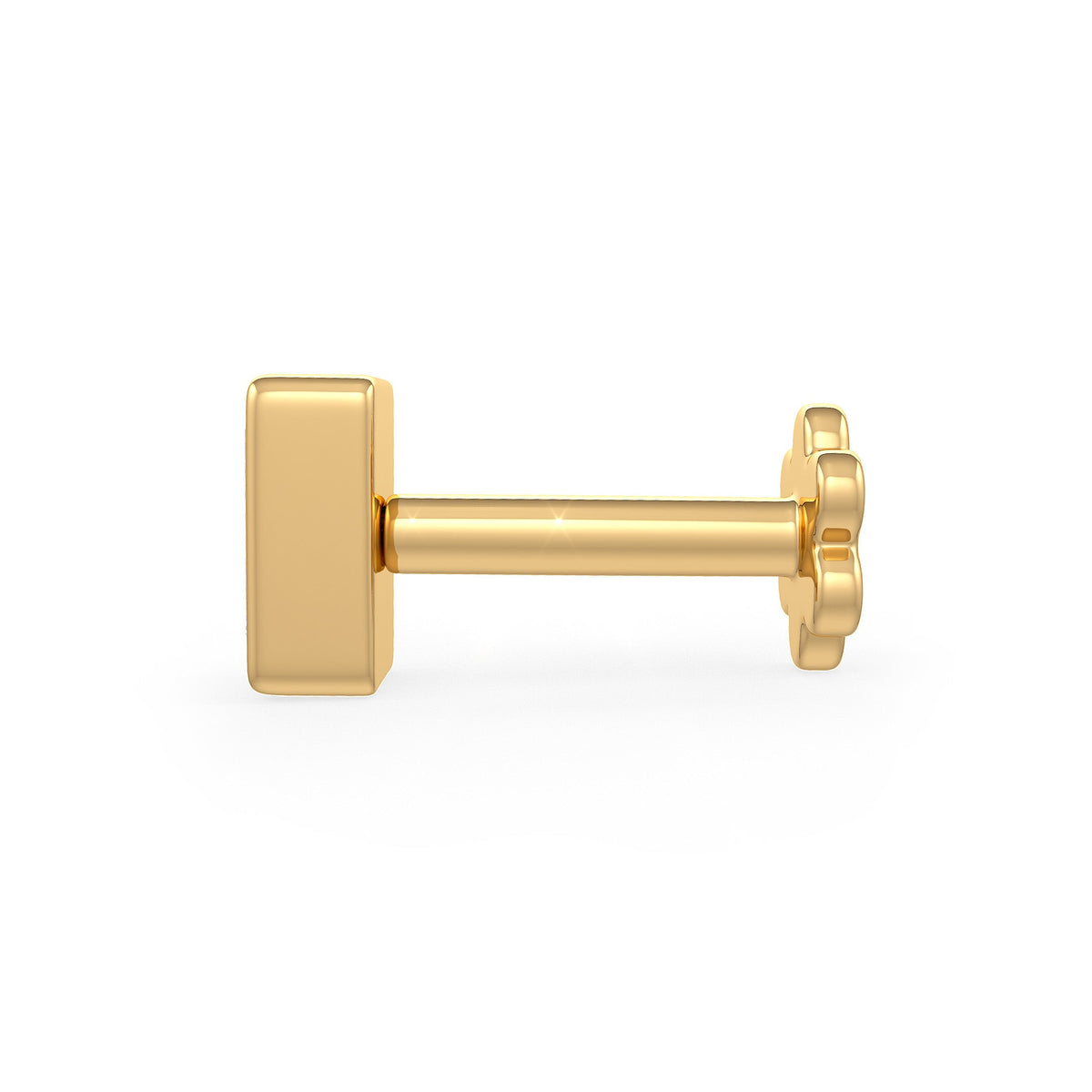 Dazzling yellow gold diamond nose pin