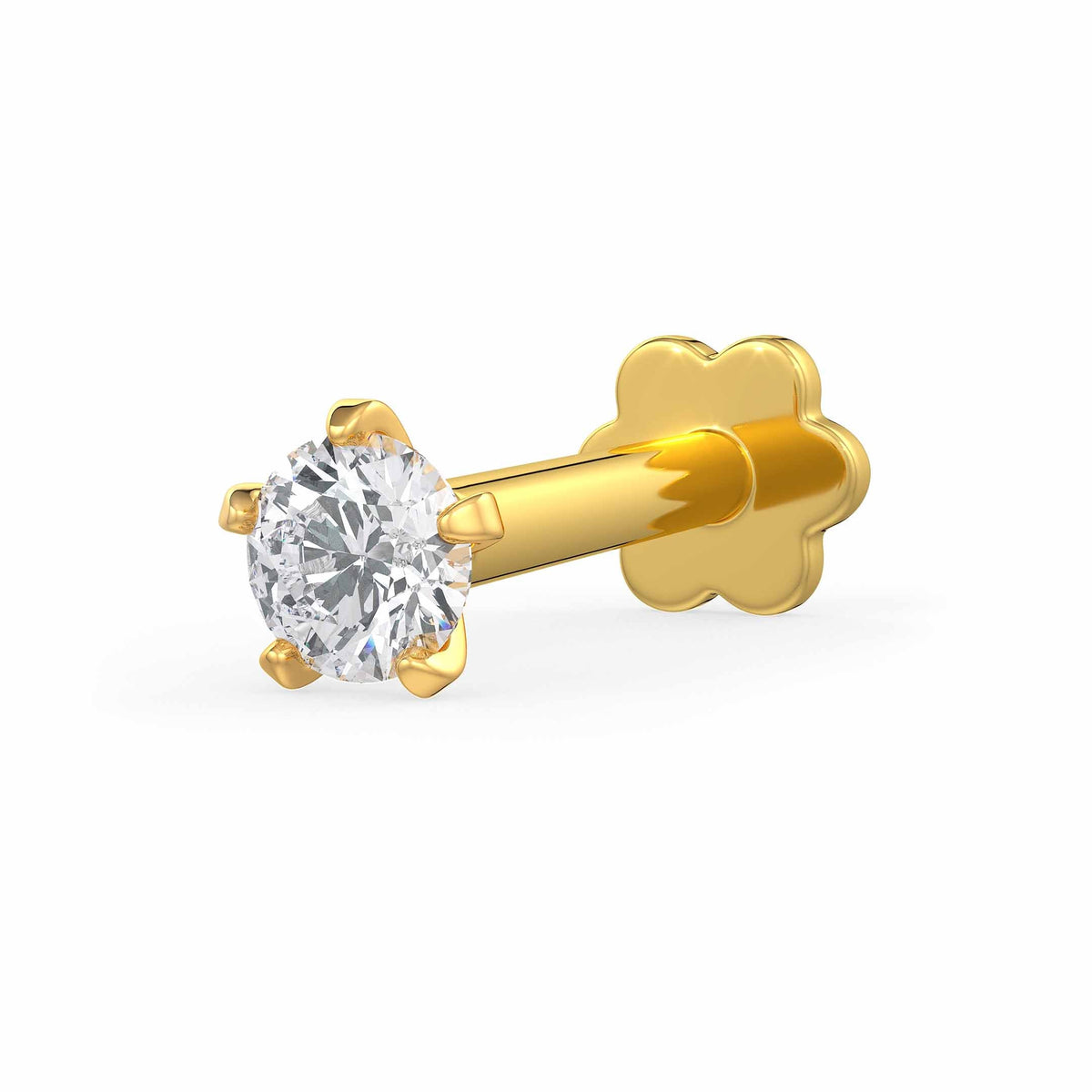 Minimalist 0.06ct diamond nose pin stud