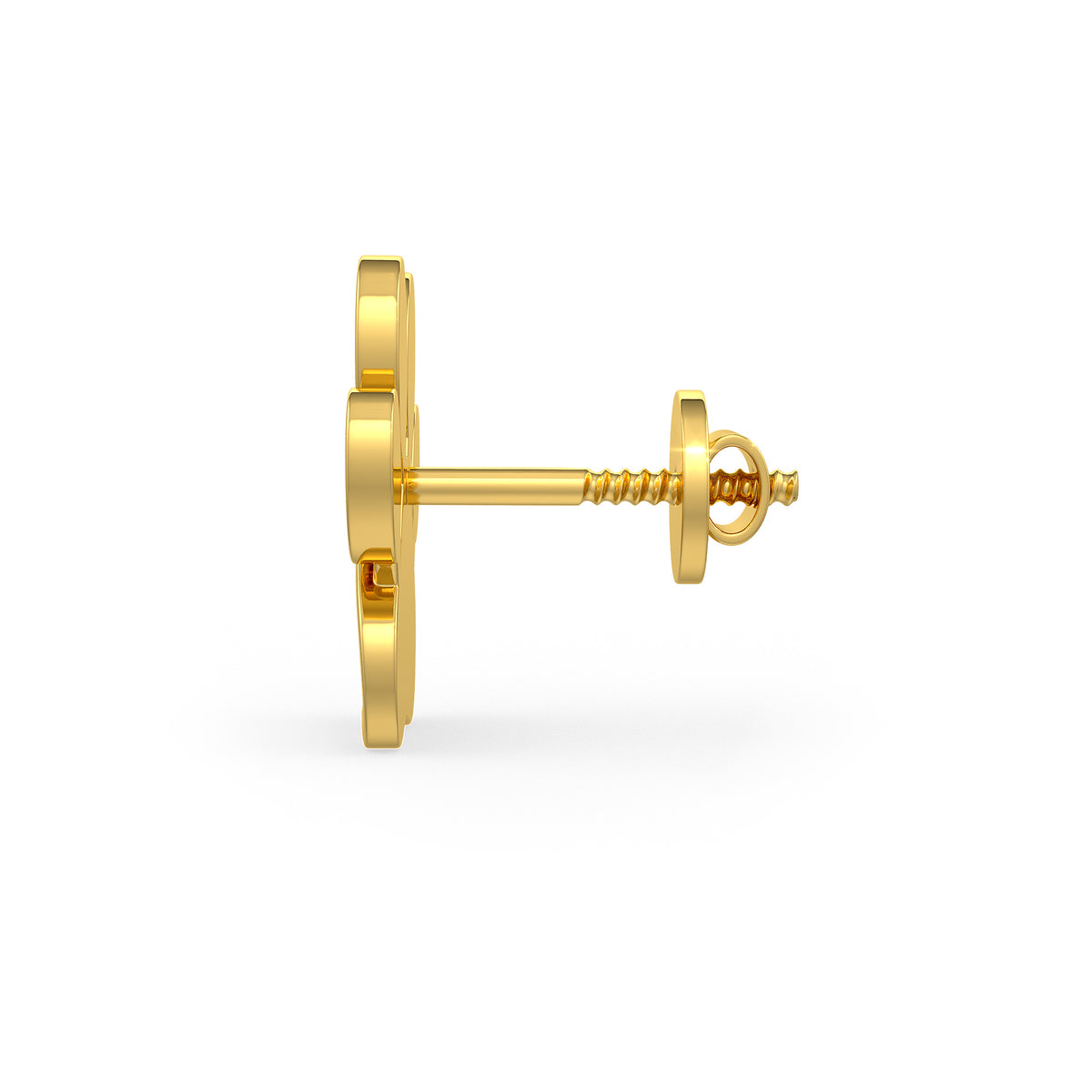 Diamond Paw Earrings Yellow Gold
