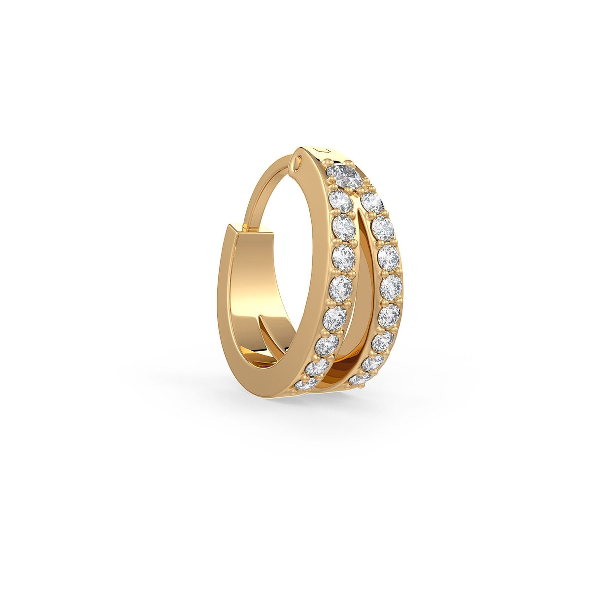 Luxury diamond nose hoop ring