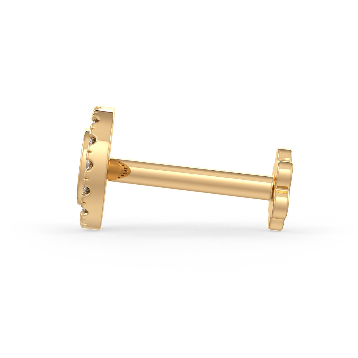 18ct yellow gold evil eye nose jewellery