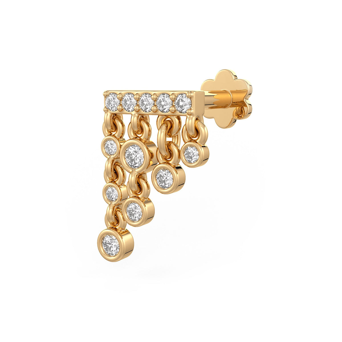 0.12ct diamond cartilage stud earring