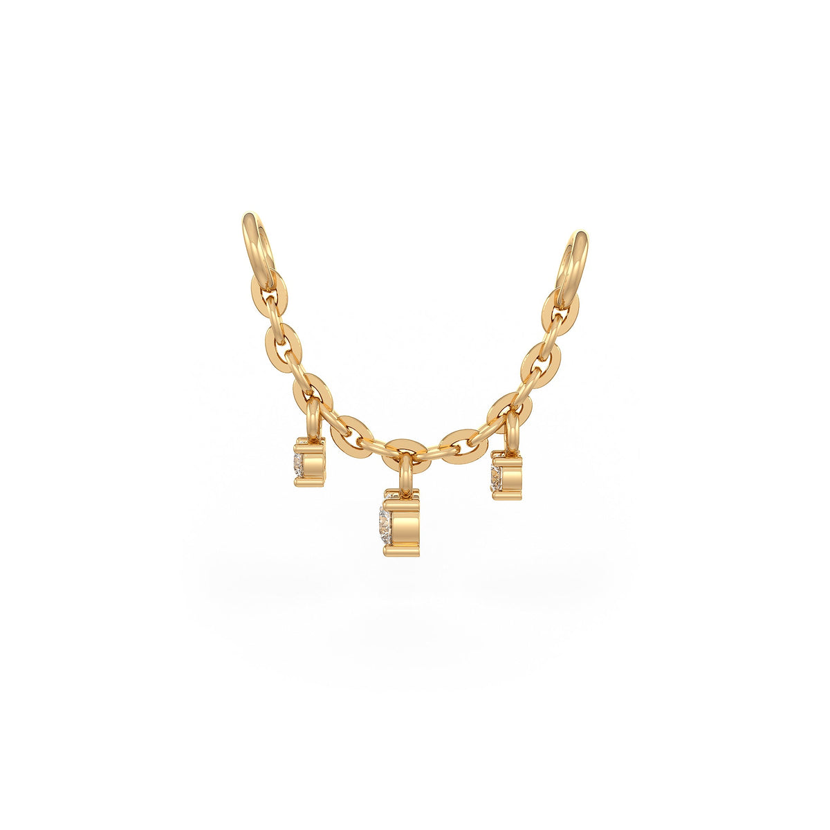 Diamond Connector Charm Chain in 18ct Yellow Gold