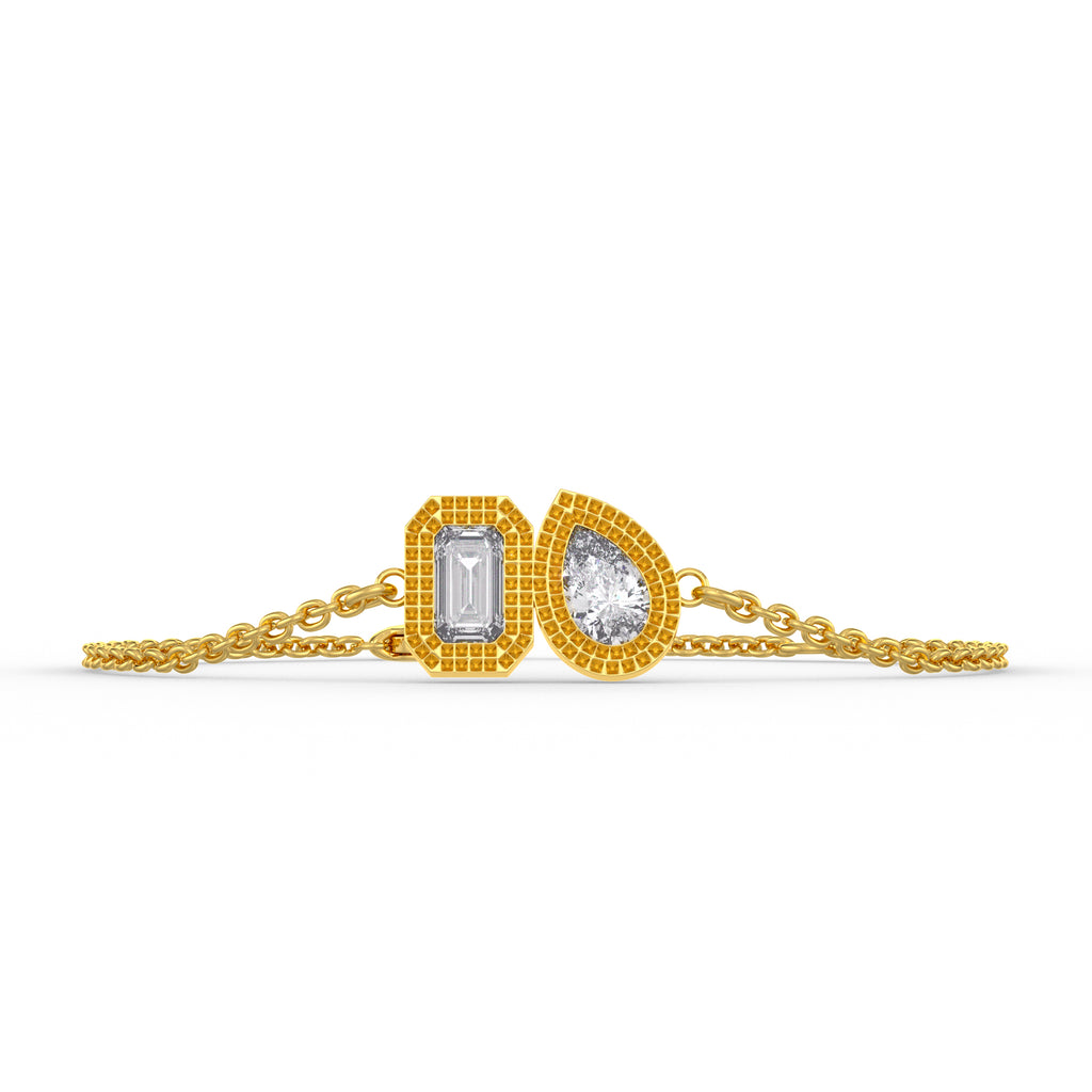 Toi Et Moi Diamond Bracelet 0.40ct in 18ct Yellow Gold