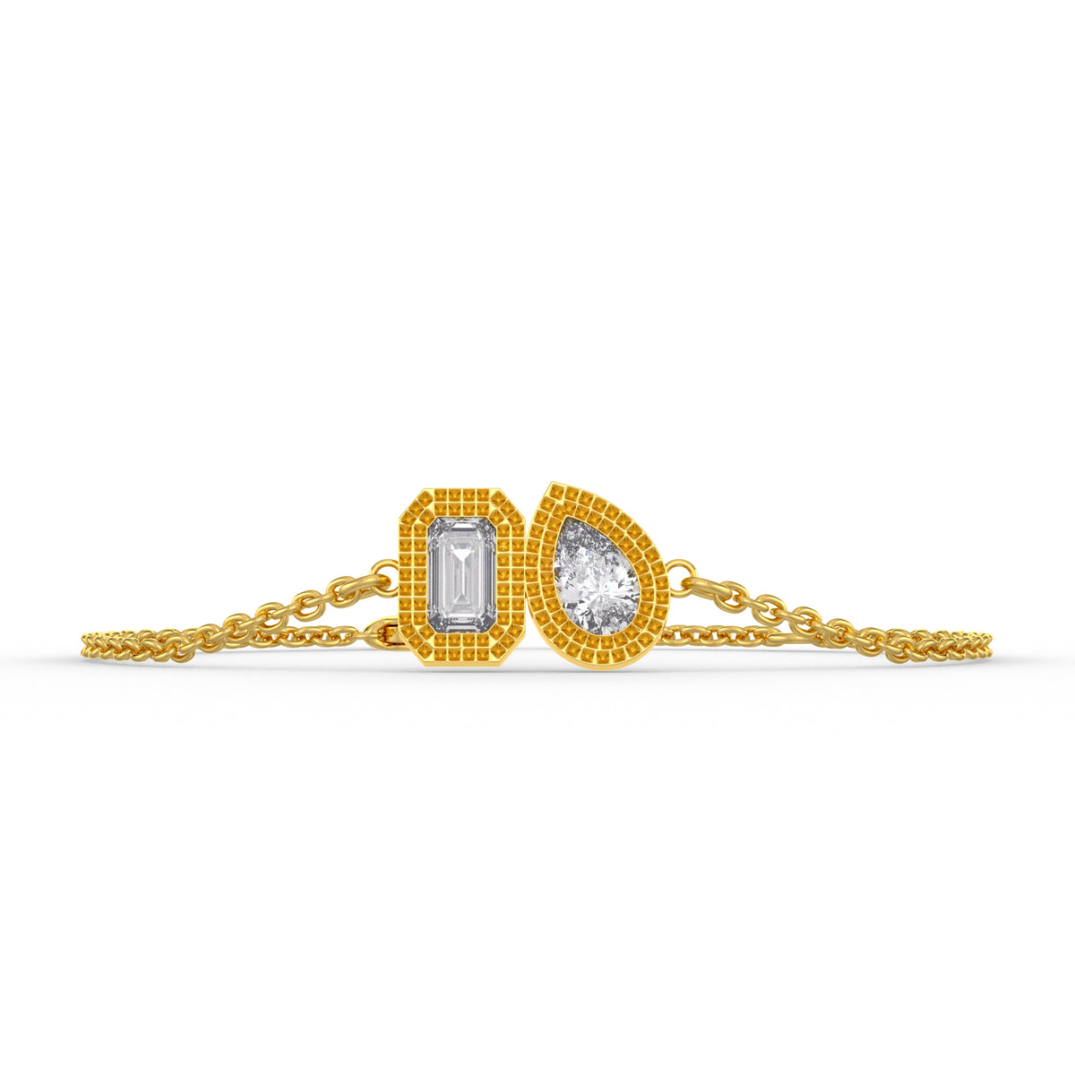 Toi Et Moi Diamond Bracelet 0.40ct in 18ct Yellow Gold