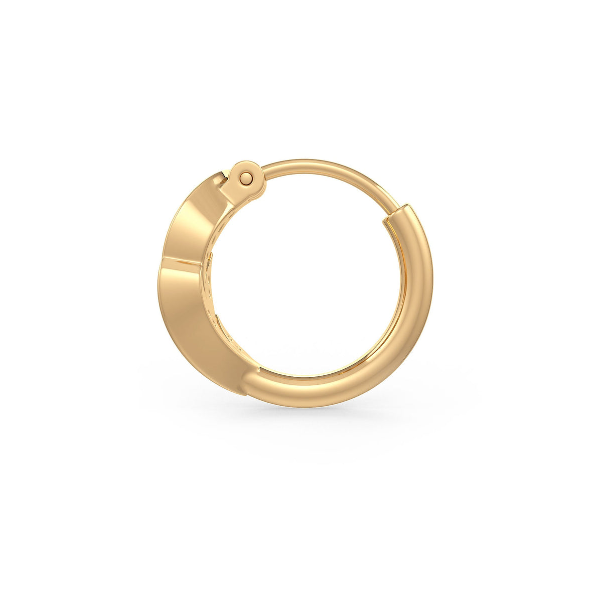 Yellow gold diamond hoop