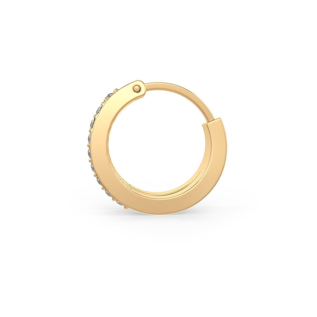 Yellow gold diamond nose ring