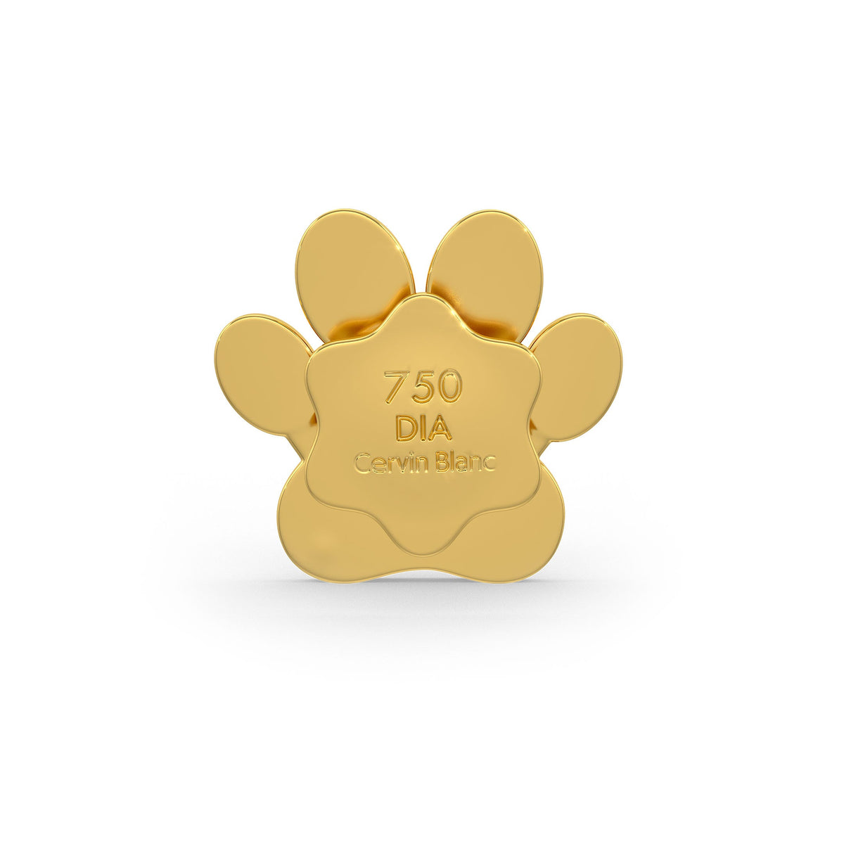 18ct Yellow Gold Diamond Stud Paws🐾  Singular Cartilage Piercing Paw Earrings