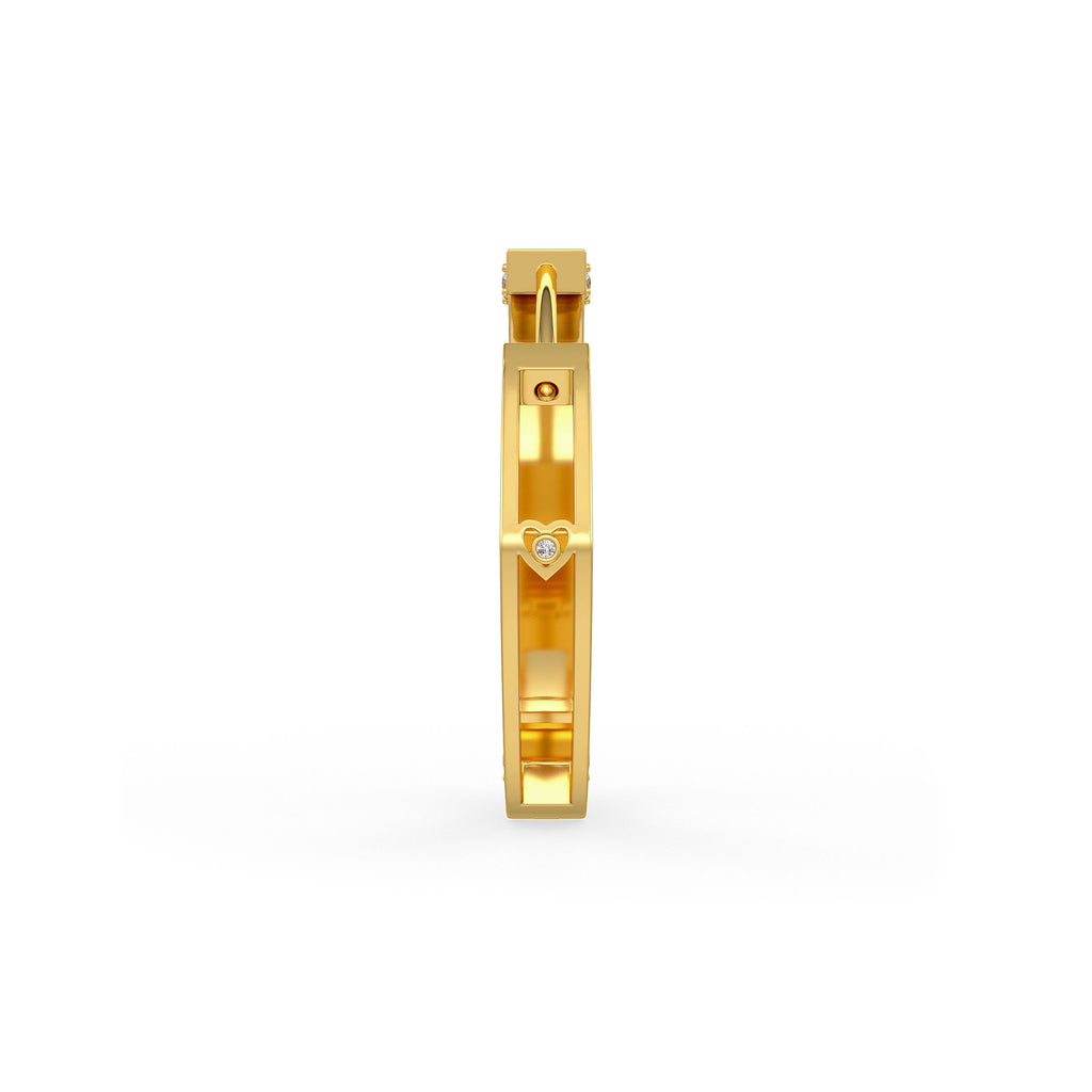 1 Karat Diamant-Herzohrringe aus Gelbgold