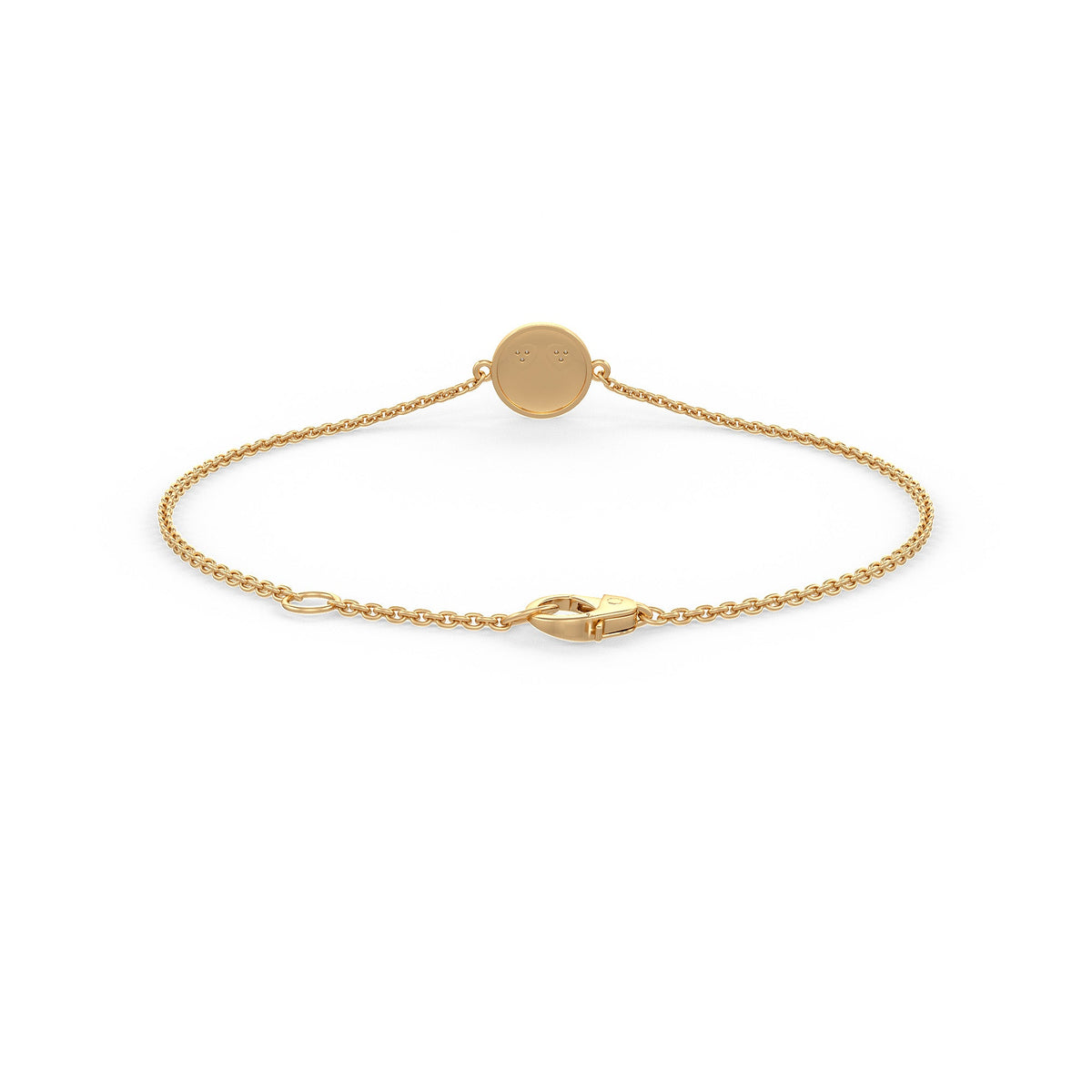 18ct Yellow Gold Emoji Smiley Diamond Bracelet Cervin Blanc