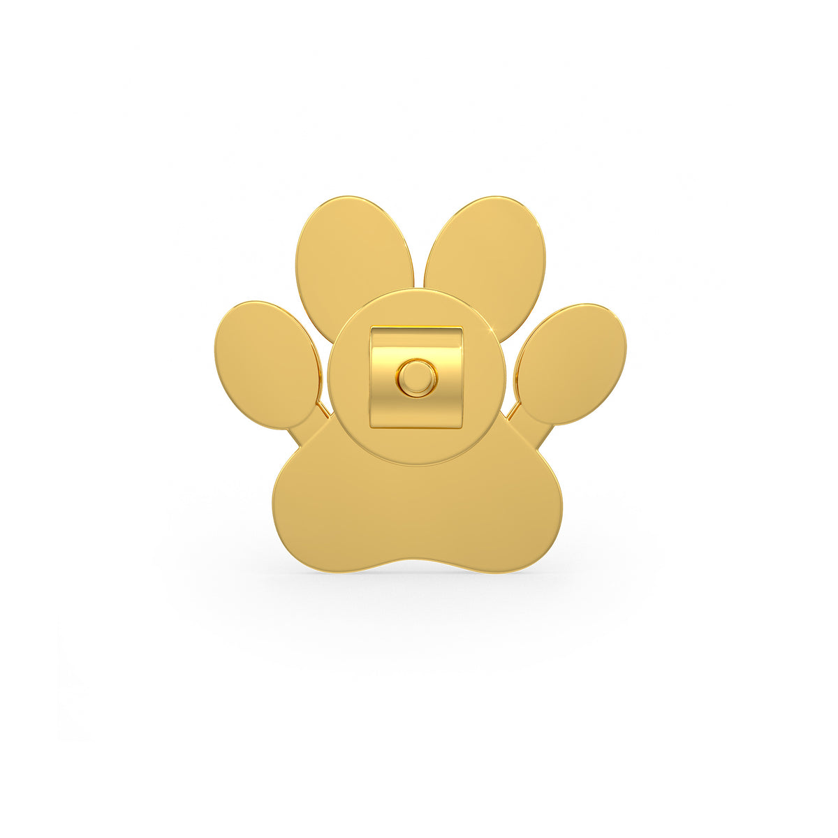 Diamond Paw Earrings Yellow Gold