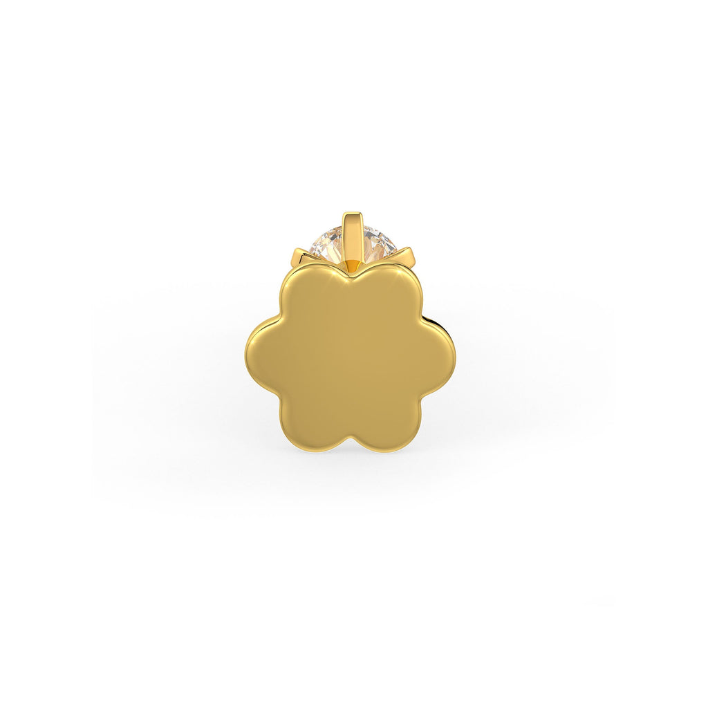 Classic minimalist diamond nose stud gold